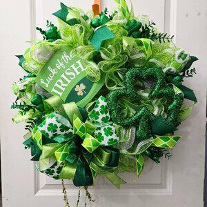 "Luck of the Irish St Patrick's Day Wreath"
